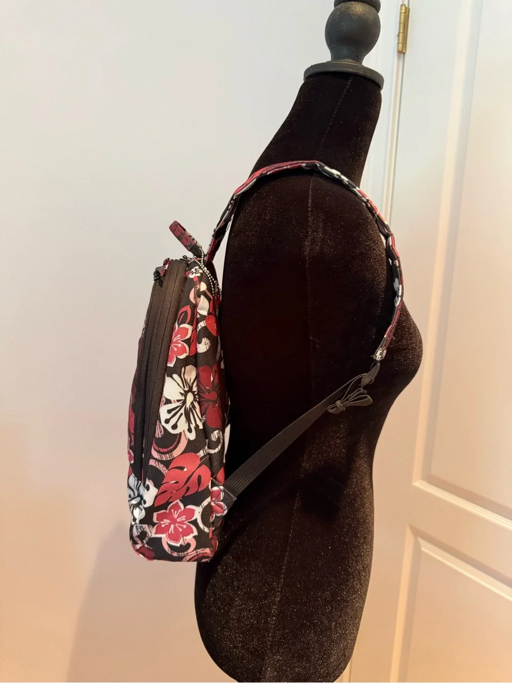 Dakine Black and Red Floral Mini Backpack